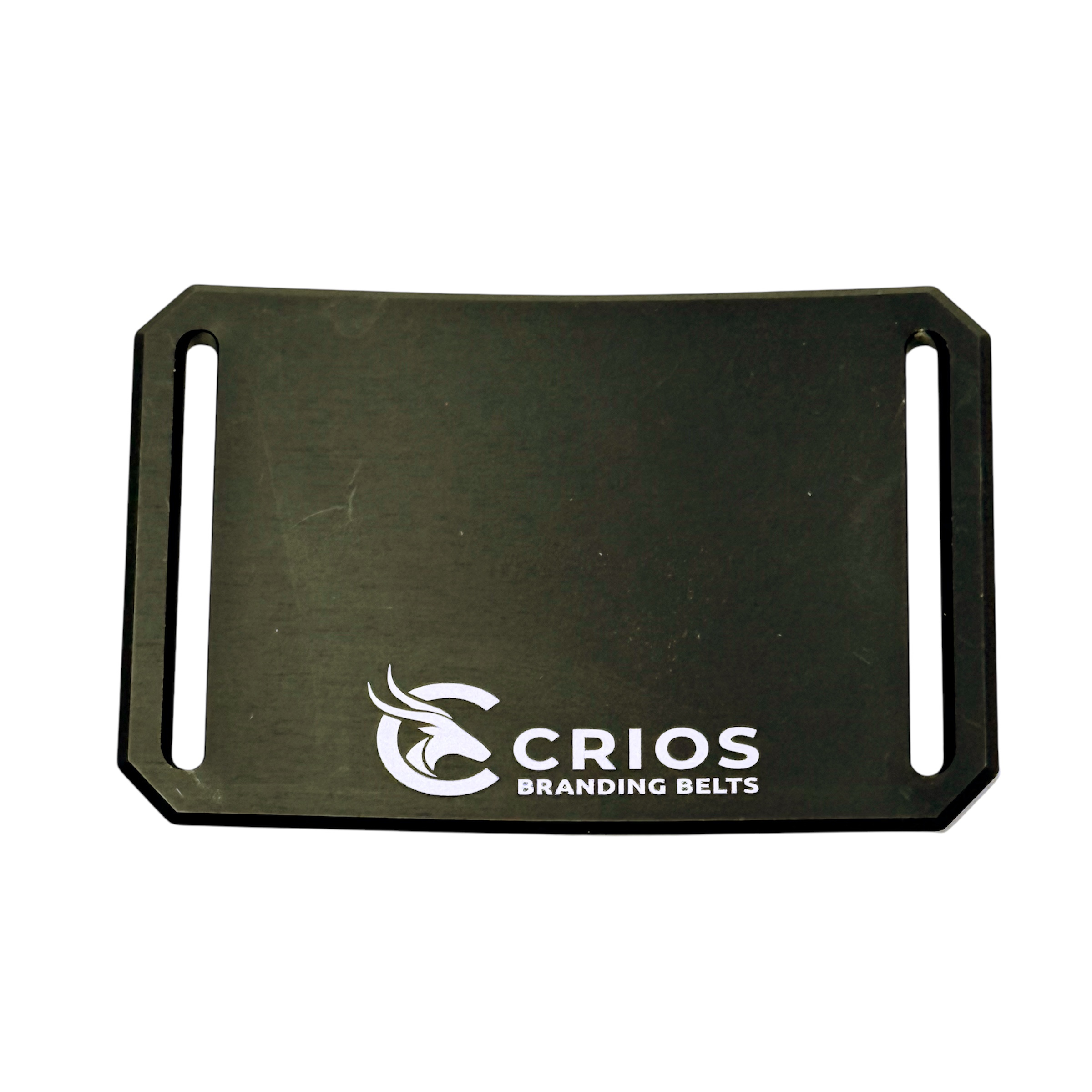 CRIOS Branding Belt Gürtel Alu Schnalle Schwarz 30 mm mit Gurt Werbegürtel Fan