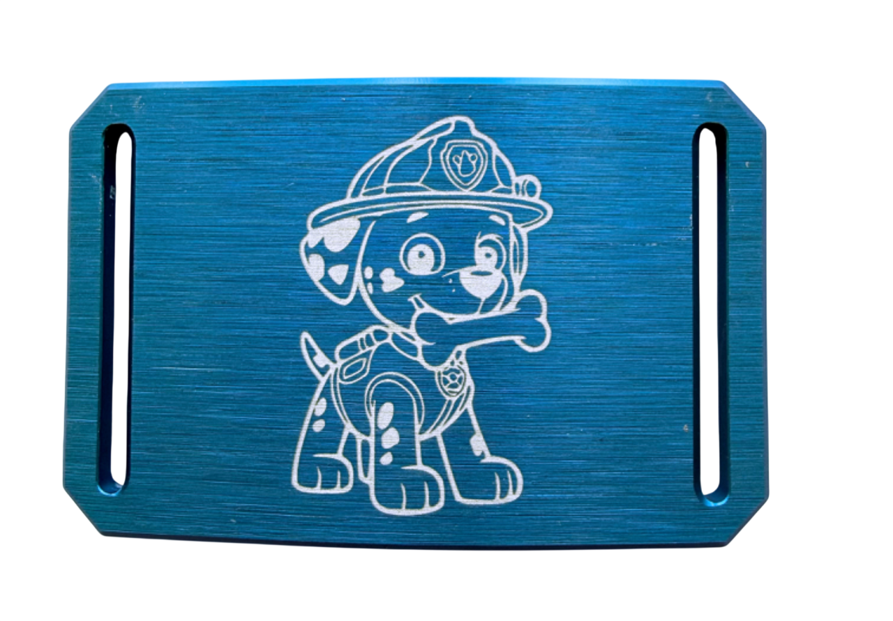 Kindergürtel CRIOS Branding Belt Alu Schnalle Bluey Blaue Schnalle