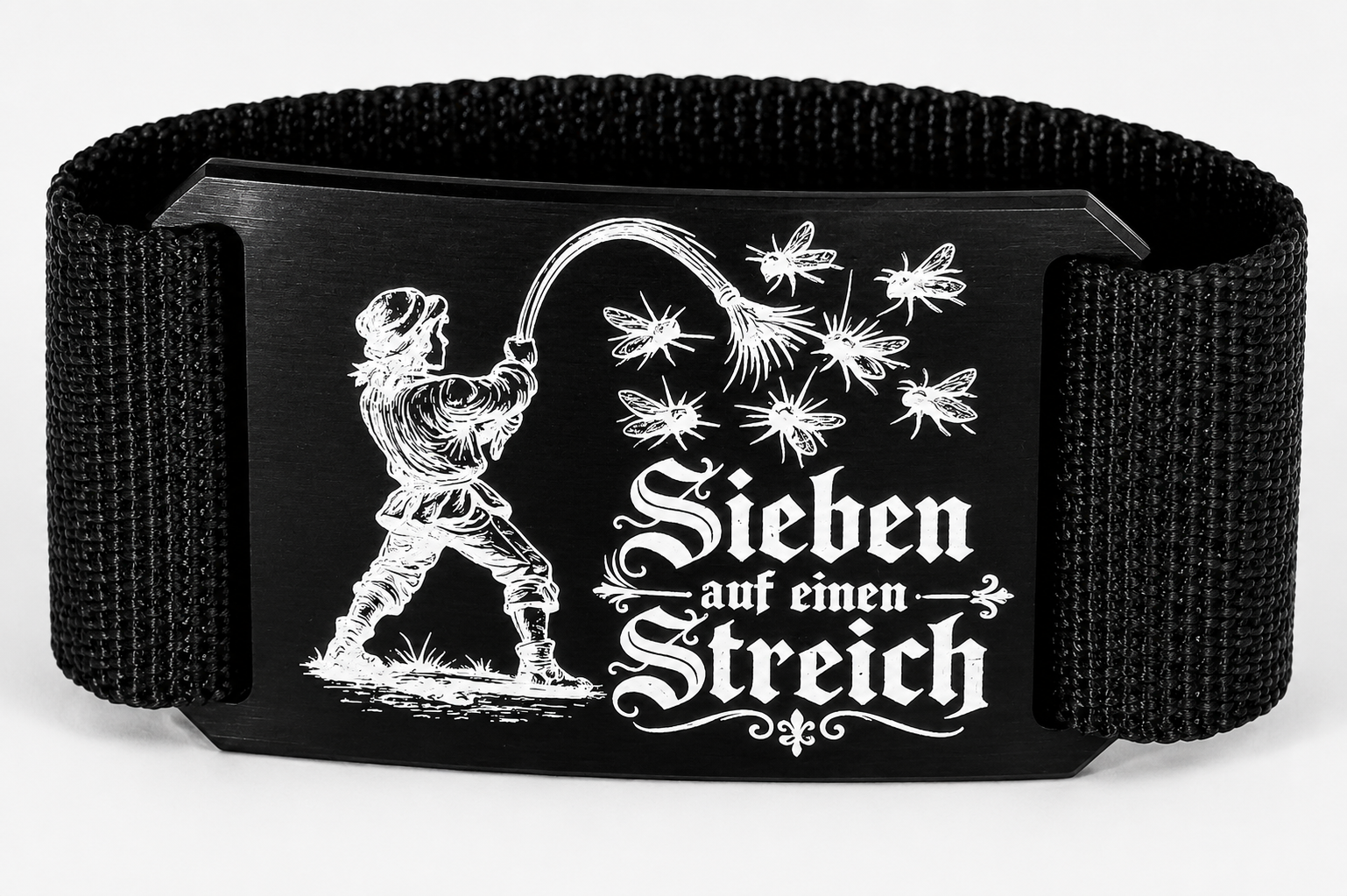 Mal etwas anderes: Sieben auf einen Streich – Märchen-Gürtel mit gravierter Aluminiumschnalle | CRIOS Branding Belts