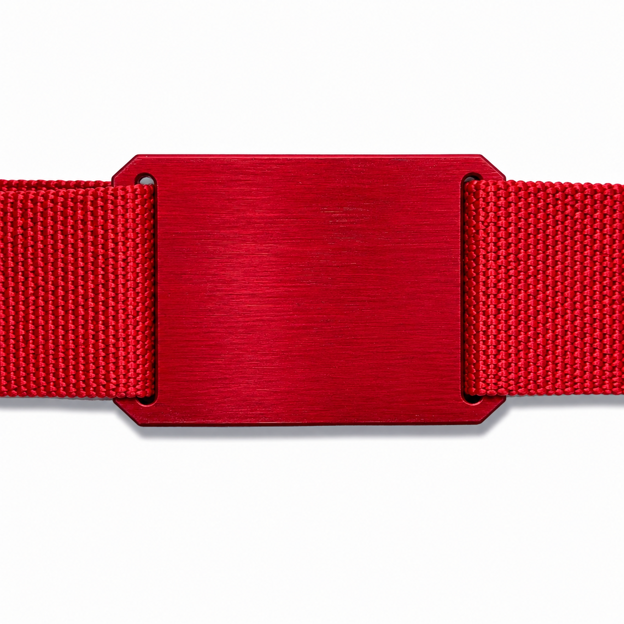 CRIOS Branding Belts Red Gürtel Aluminium Schnalle Rot und Gurt Rot 4 cm Gurtbreite