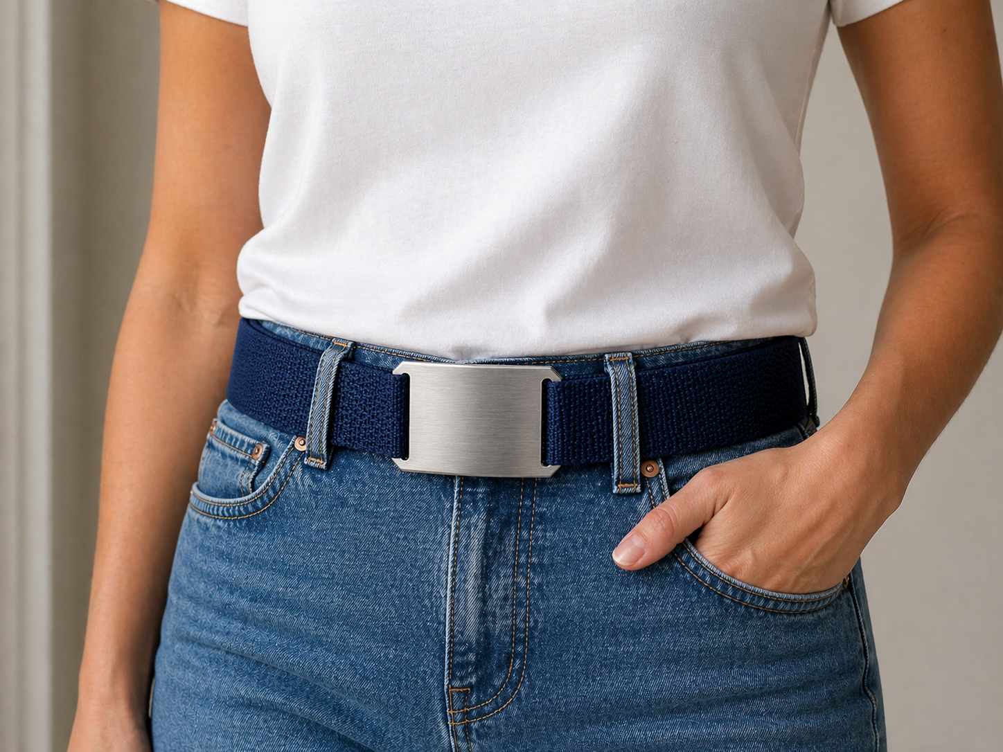 CRIOS Branding Belts Unisex Aluminium Gürtel Gurt Silber Natur geschliffen