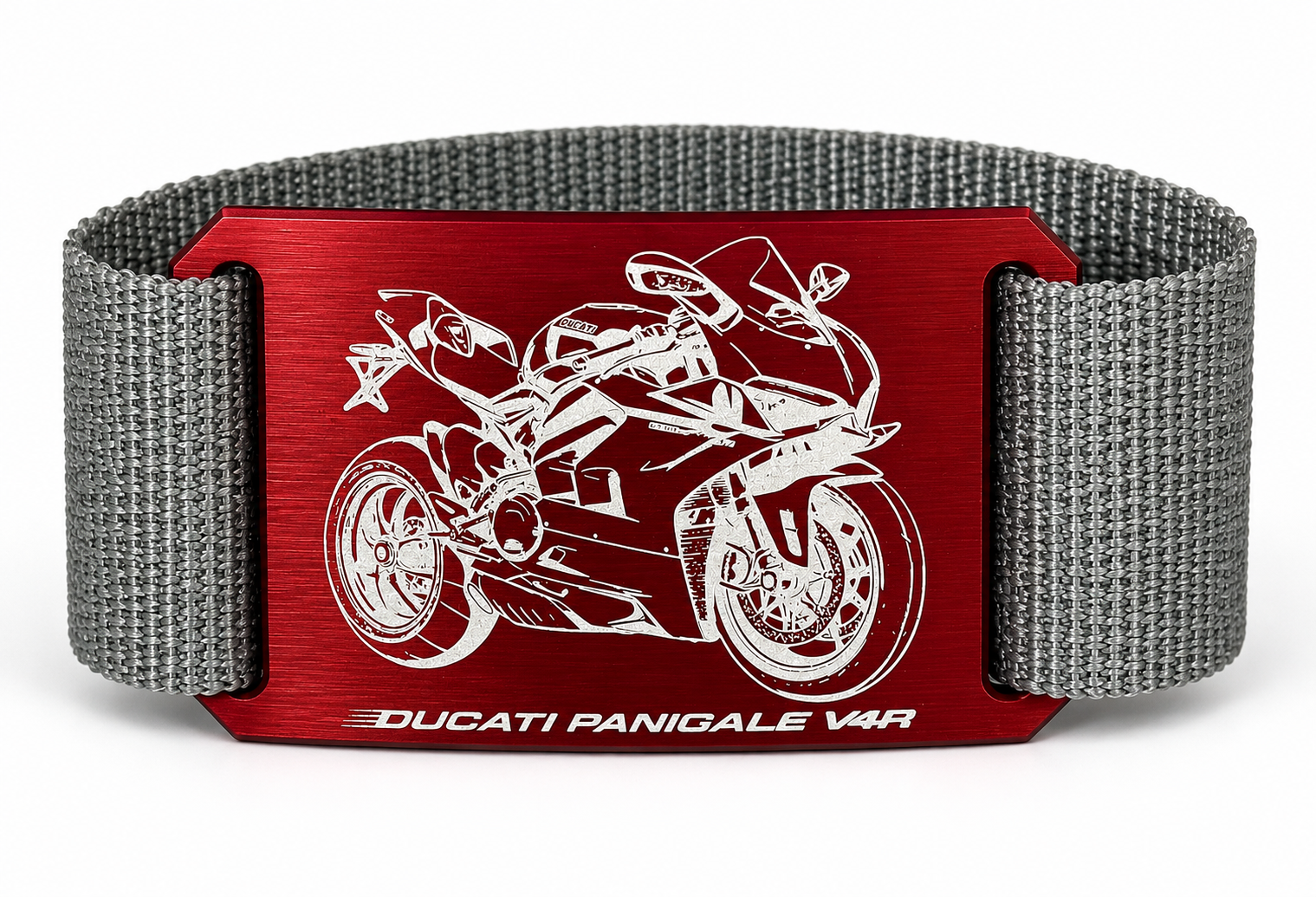 Personalisierte eloxierte Aluschnalle mit Gurt | DUCATI | Panigale | CRIOS Belts