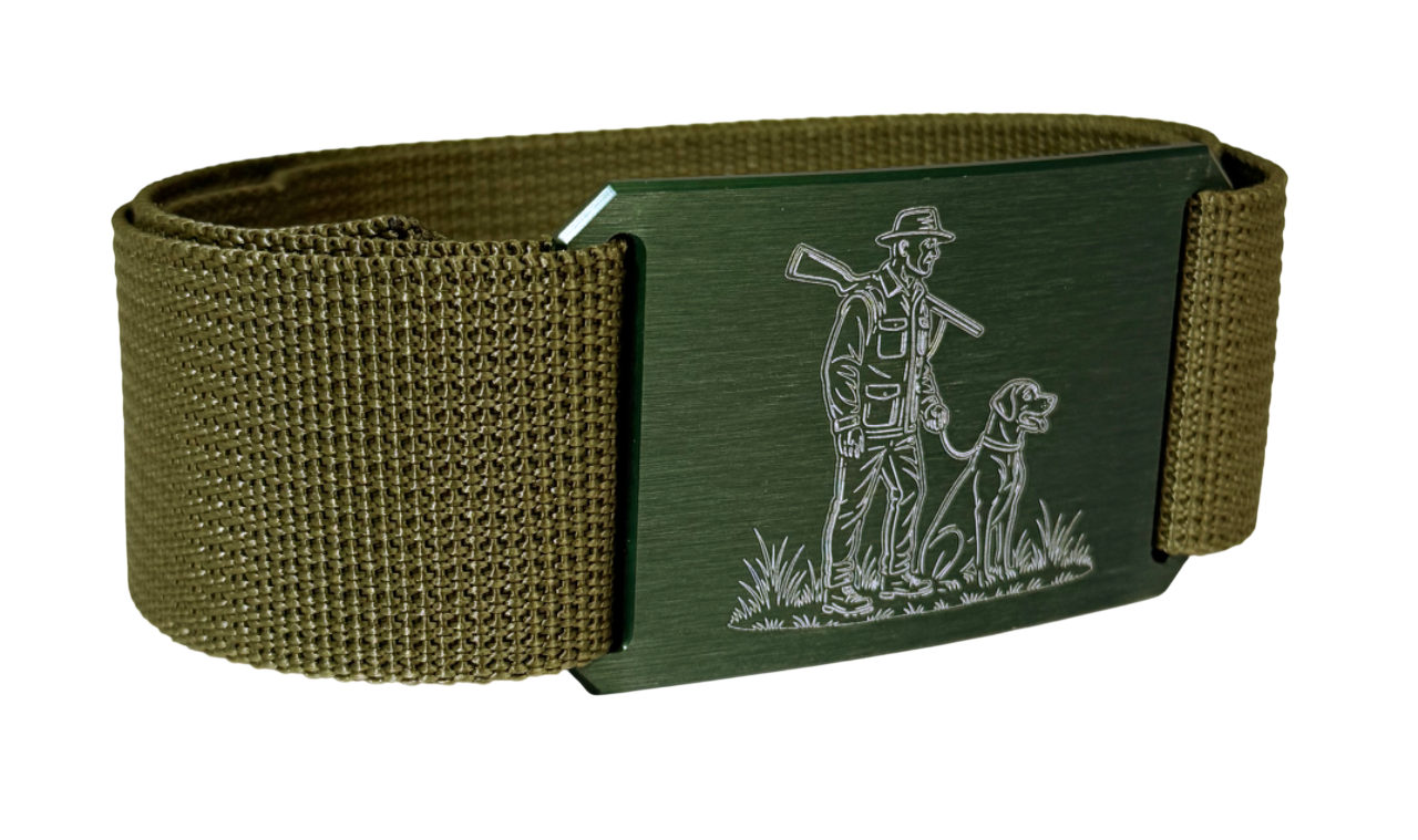 CRIOS Branding Belt Unisex Alu Schnalle Jäger Hund Grün Förster
