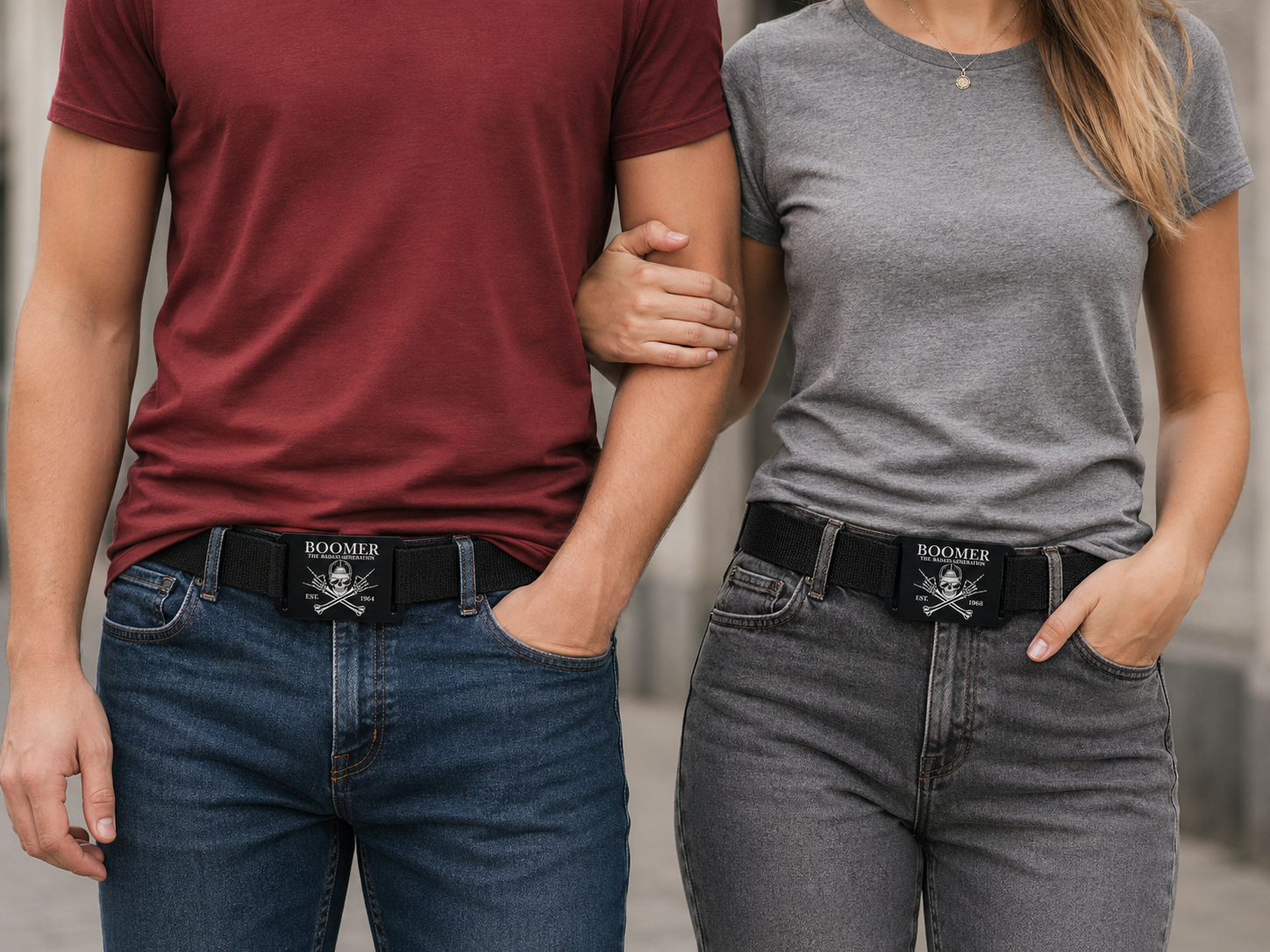 CRIOS Branding Belt Unisex Alu Schnalle Boomer Generation Aluminium