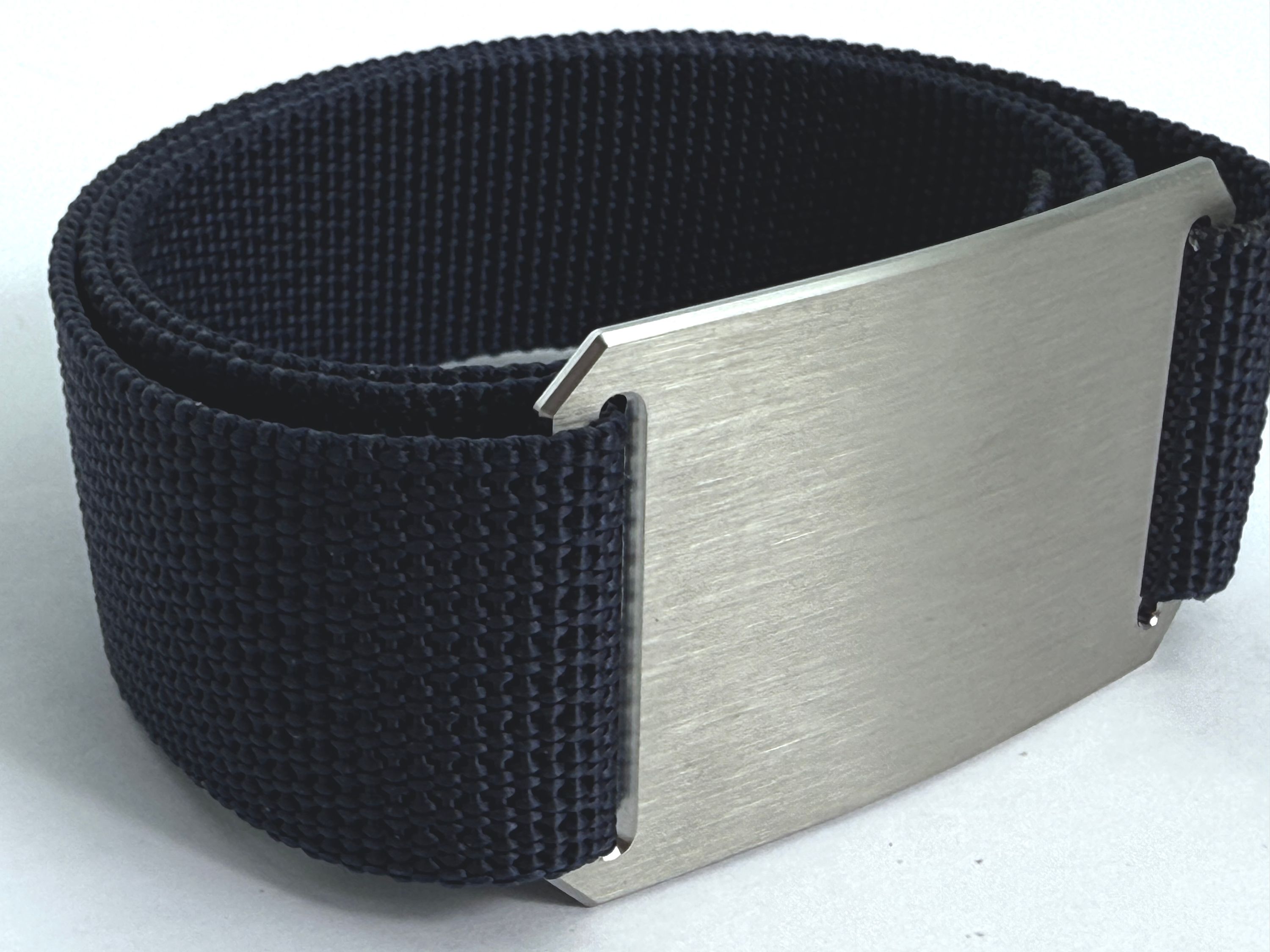 CRIOS Branding Belts 30 mm – Polypropylen-Gürtel mit geschliffener Edelstahl-Schnalle | Personalisierbar per Lasergravur inkl. blauem Gurt