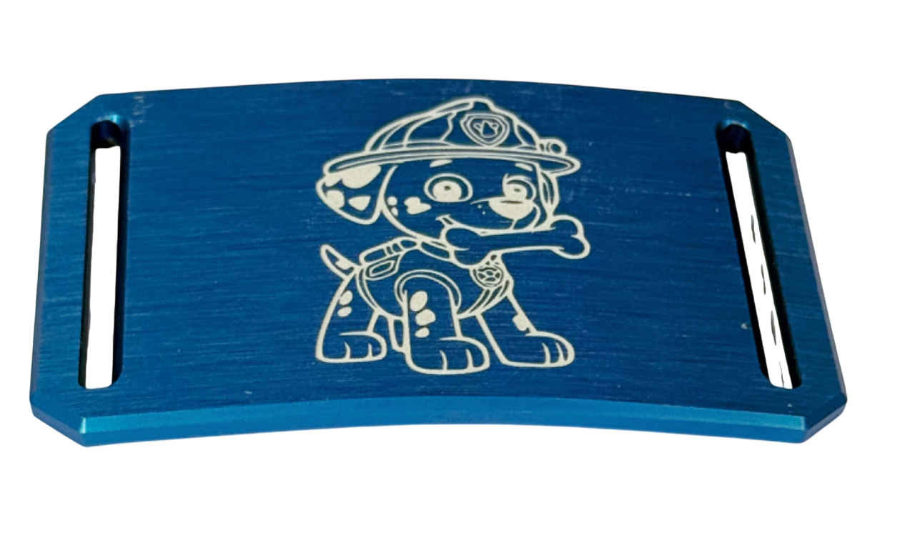 Kindergürtel CRIOS Branding Belt Alu Schnalle Bluey Blaue Schnalle