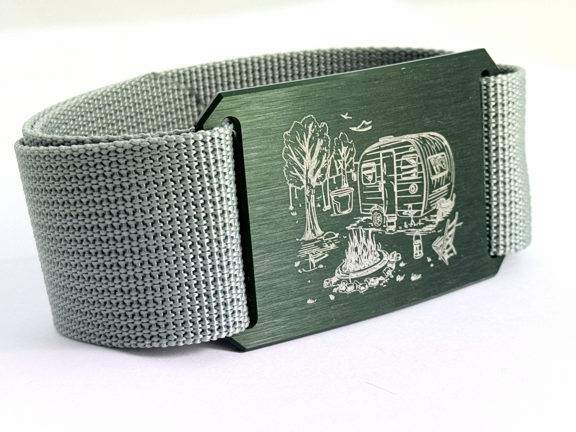 CRIOS Branding Belts Unisex Gürtel Gurt Alu Schnalle Grün 40 mm Camping