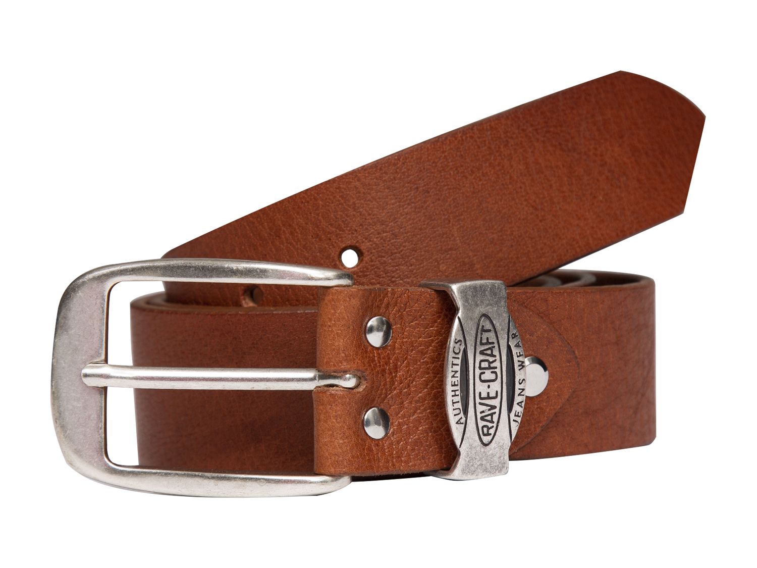 RAVE CRAFT Herren Gürtel Schnalle Cognac Braun Made in Germany