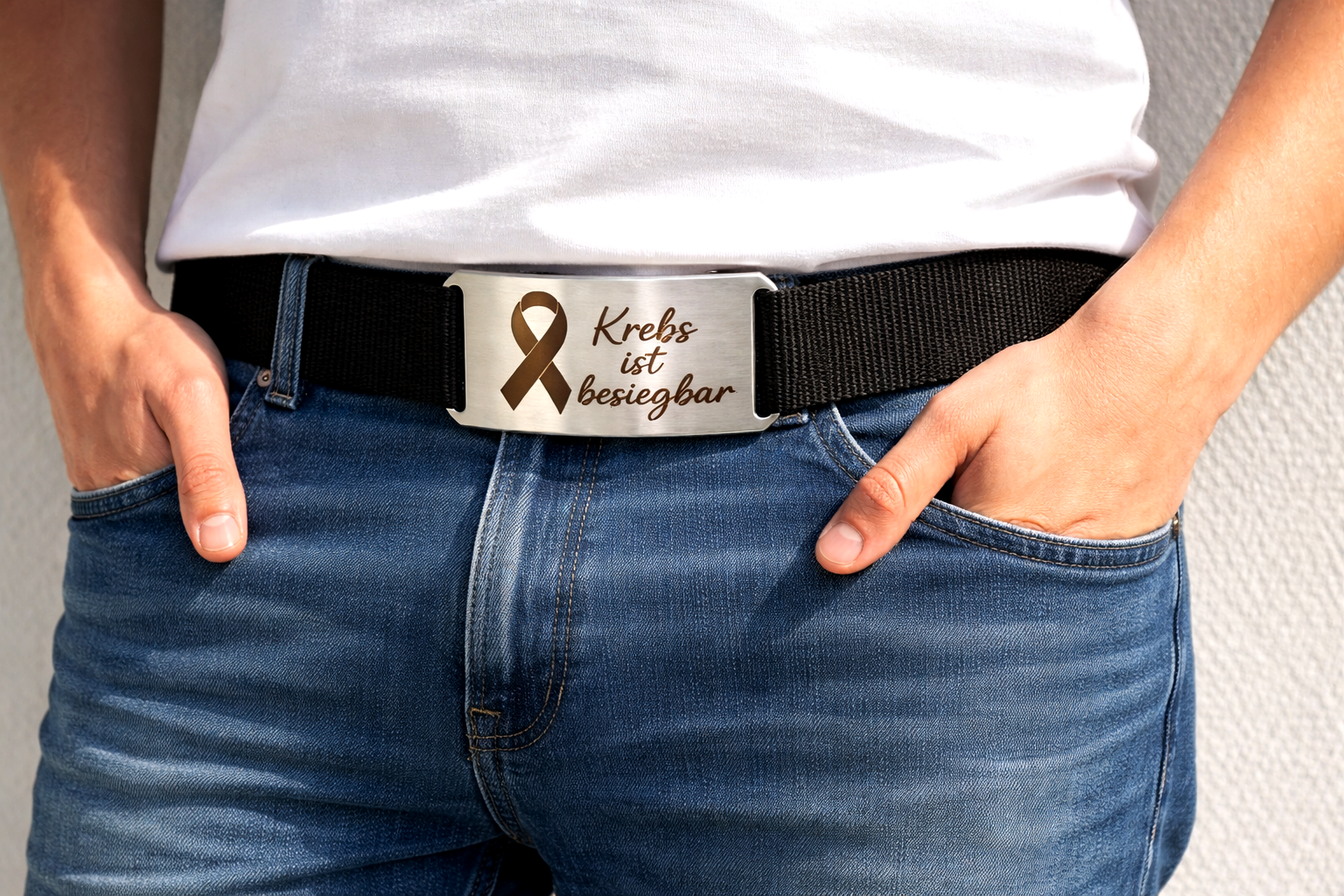 CRIOS Branding Belts Gürtel Edelstahl 30 mm für Krebshilfe