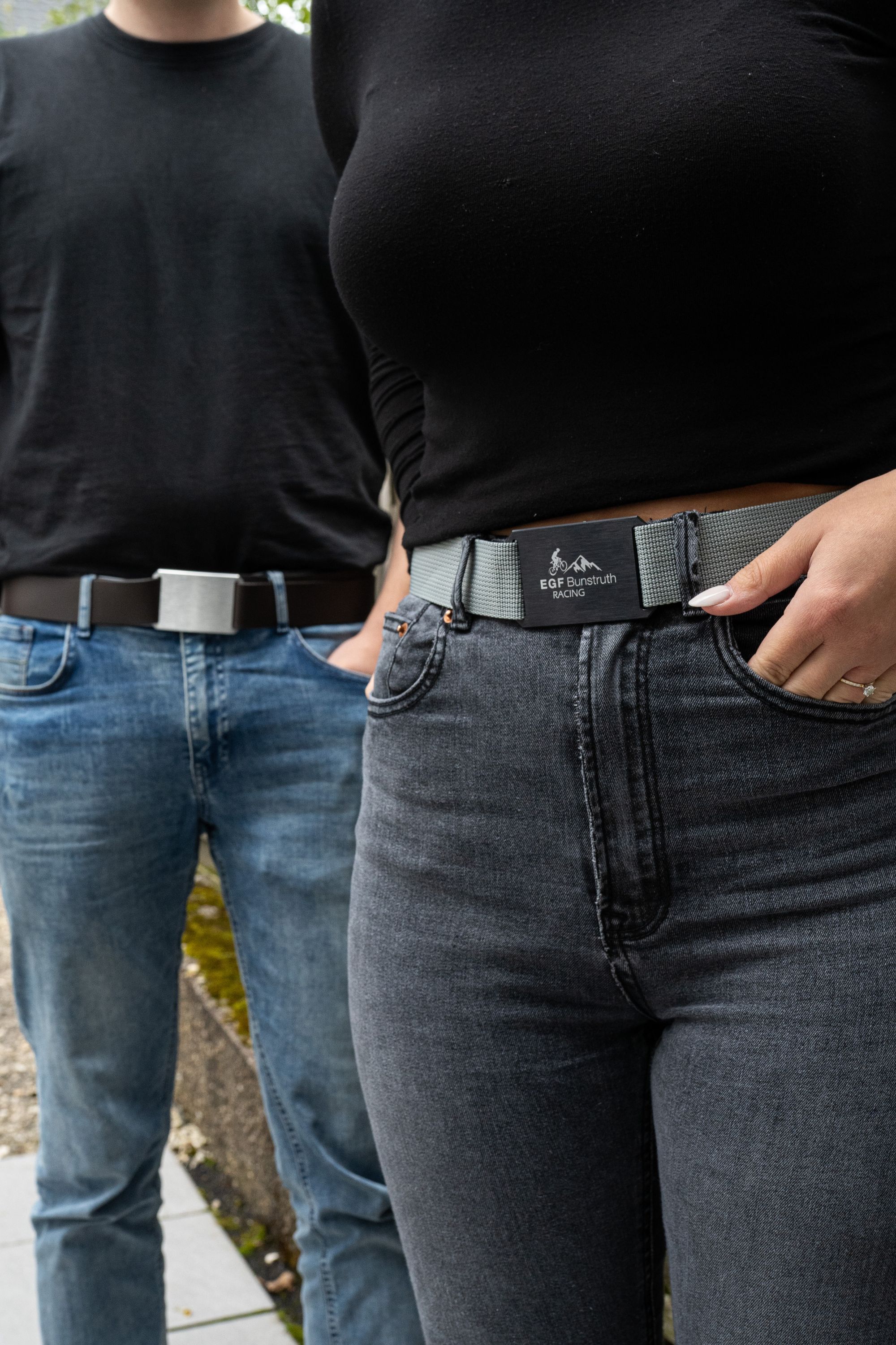 CRIOS Branding Belt Gürtel Alu Schnalle Blau 30 mm mit Gurt personalisierbar