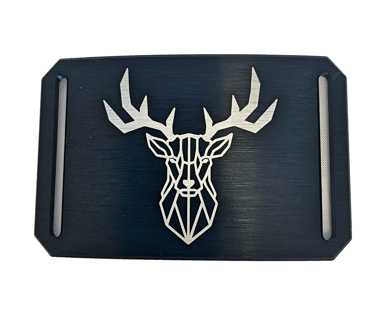 CRIOS Edition Hirsch Gürtel Koppel Aluminium Schnalle Schwarz 2 Gurte Geschenkbox