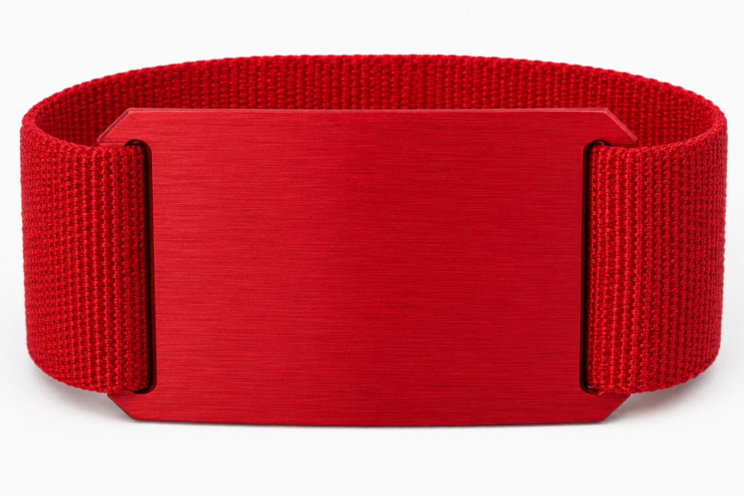 CRIOS Branding Belts Red Gürtel Aluminium Schnalle Rot und Gurt Rot 4 cm Gurtbreite