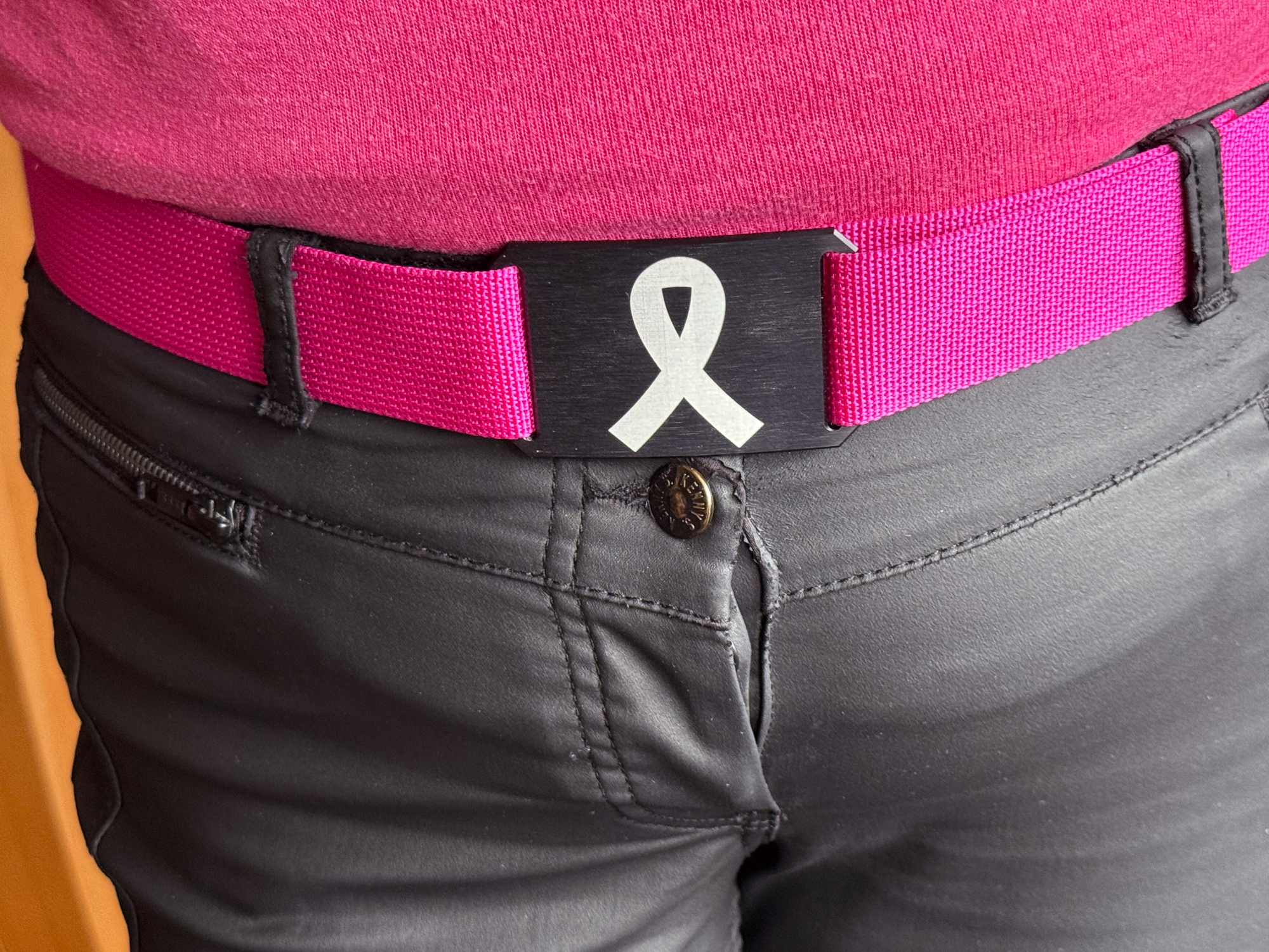 CRIOS Branding Belts Gürtel Alu Schnalle Gurt Pink 40 mm für Krebshilfe