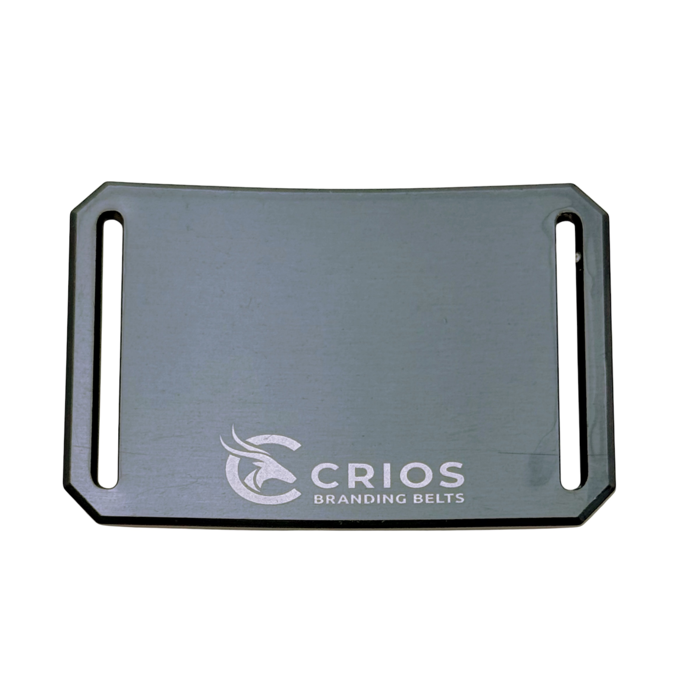 CRIOS Branding Belt Gürtel Alu Schnalle personalisierbar Grau 30 mm mit Gurt
