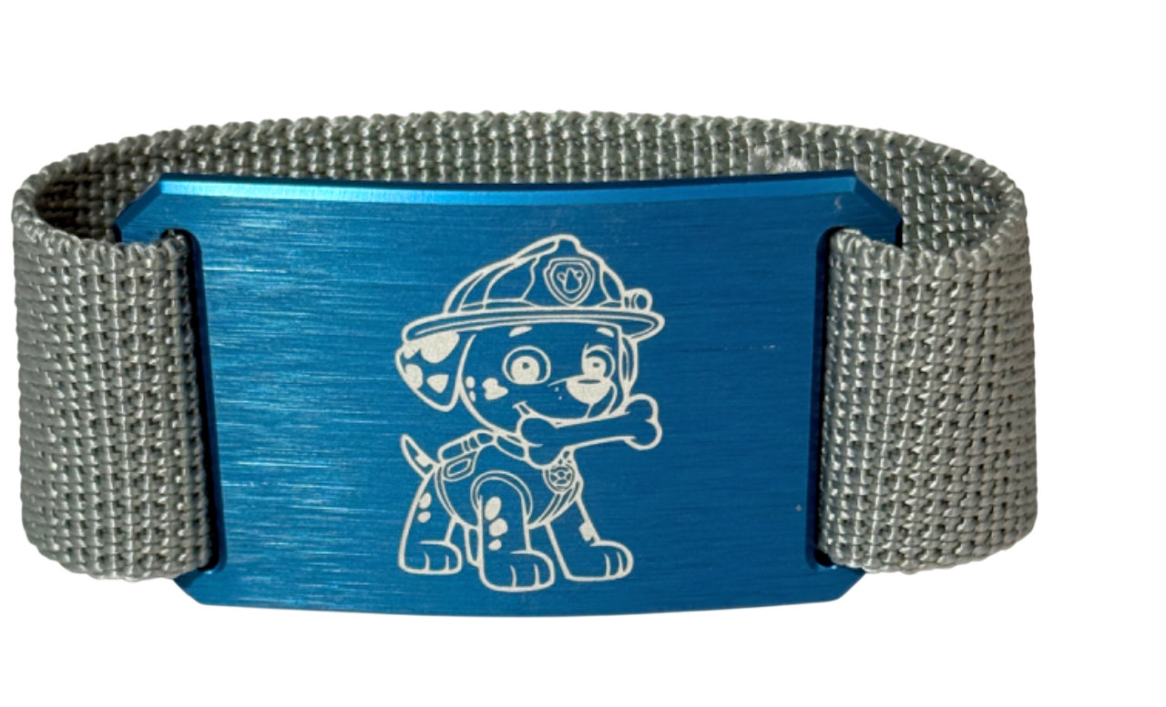 Kindergürtel CRIOS Branding Belt Alu Schnalle Bluey Blaue Schnalle